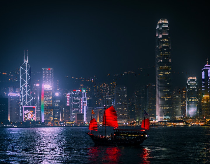 Hong Kong Fireworks Display Tsim Sha Tsui Promenade